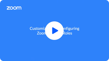 Customizing Zoom Admin Roles