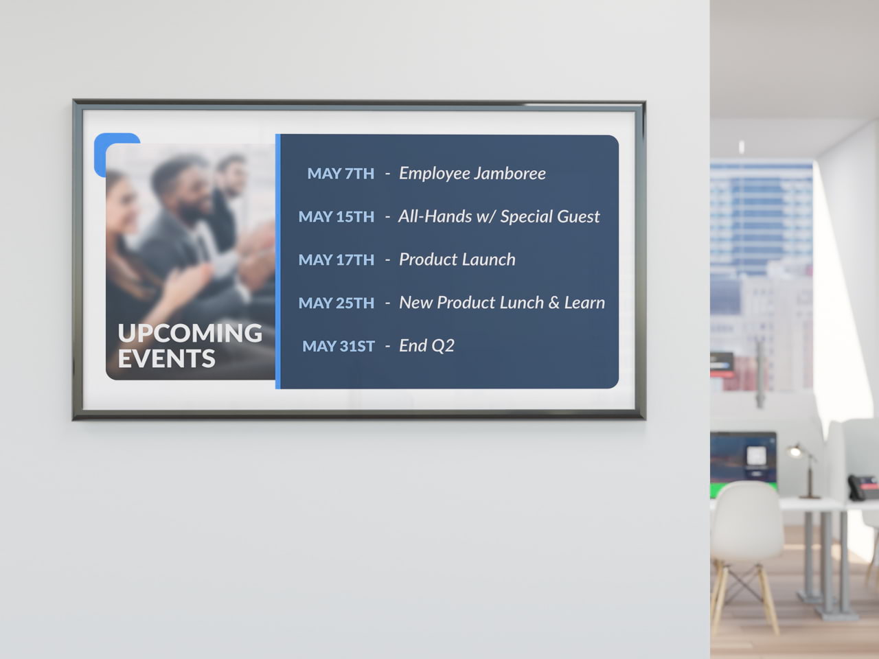 Use Digital Signage to share images, videos, and URLs